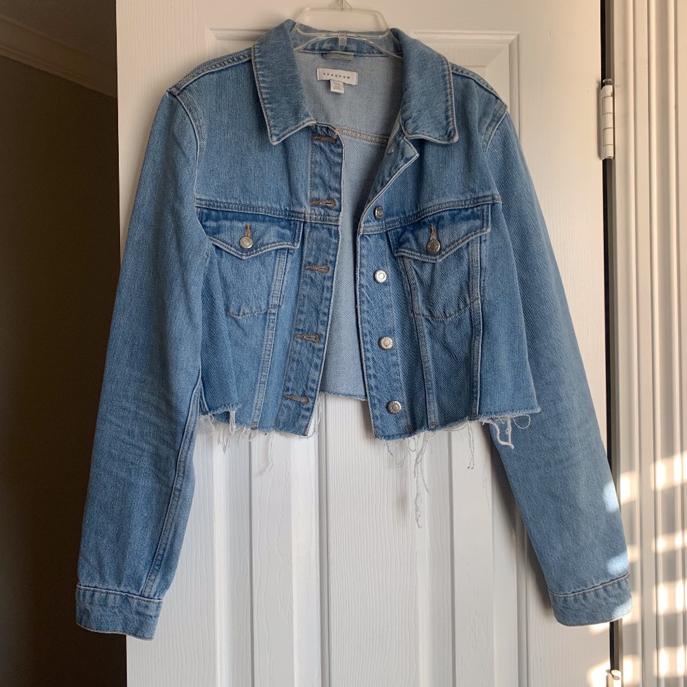 Topshop Cropped Jean Jacket